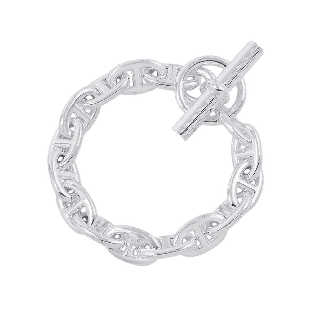 HERMES Chaine d'Ancre Bracelet 15 frames Size MM SV925