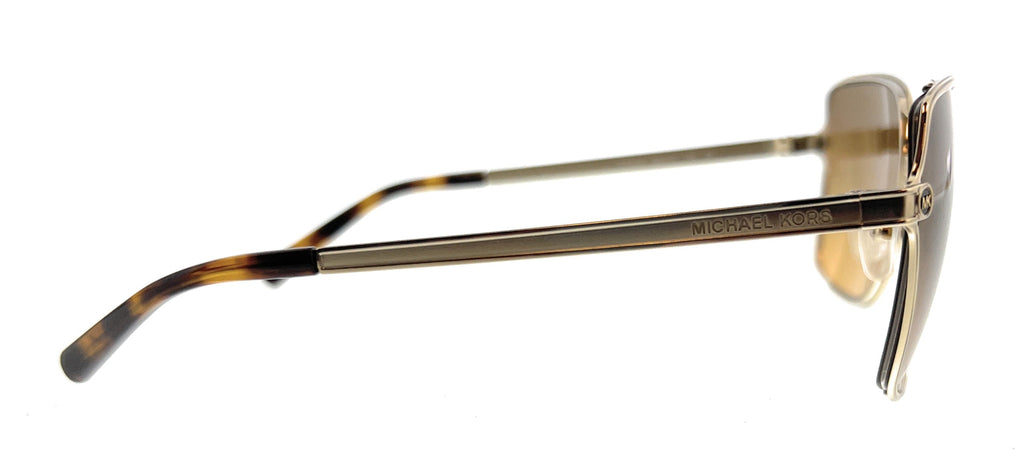 Michael Kors 0MK1087 101418 Shiny Light Gold Square Sunglasses