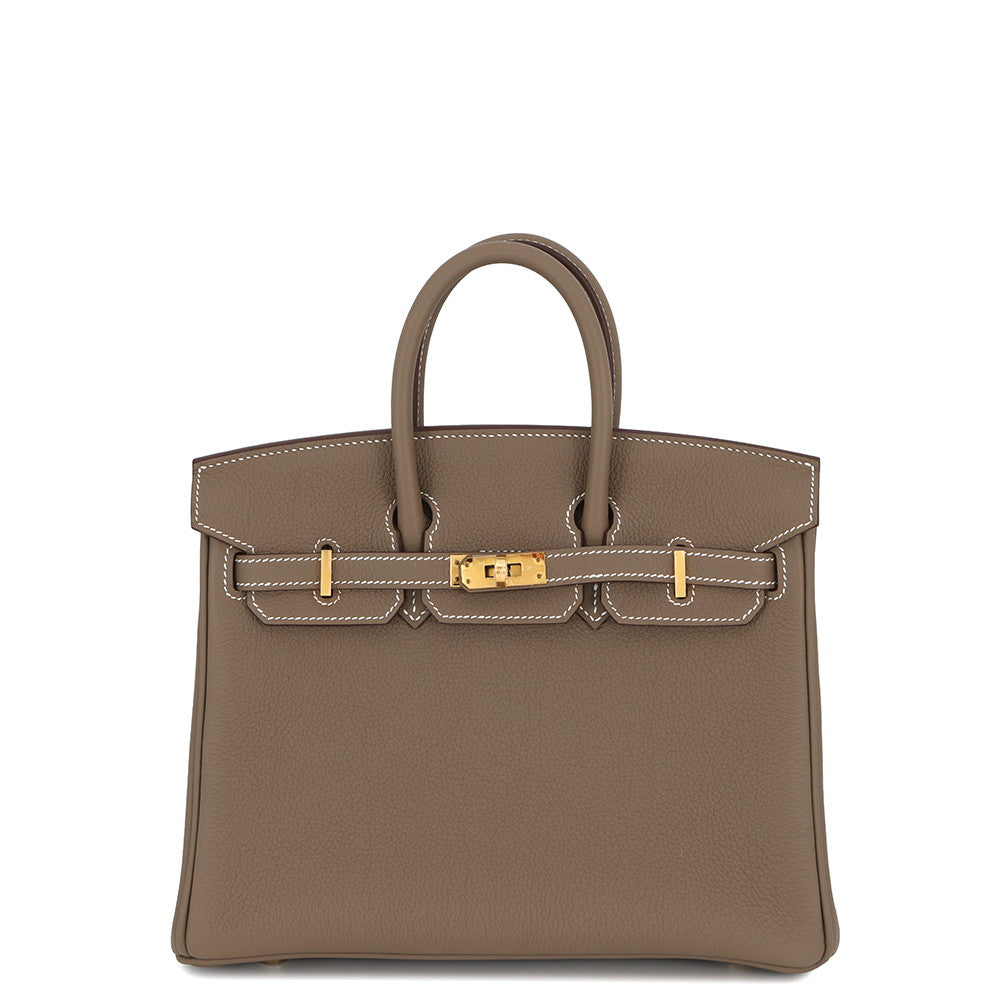 HERMES Birkin Etoupe Togo Leather Size 25
