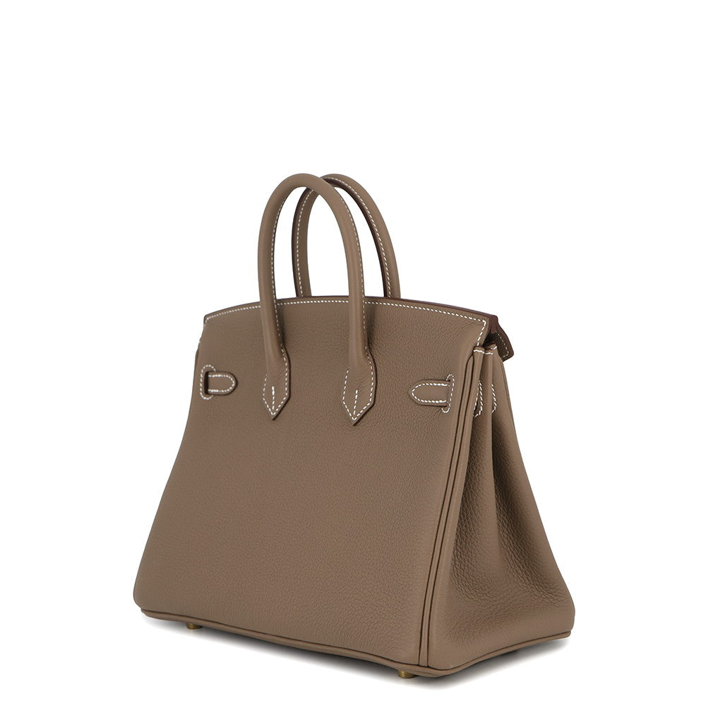 HERMES Birkin Etoupe Togo Leather Size 25