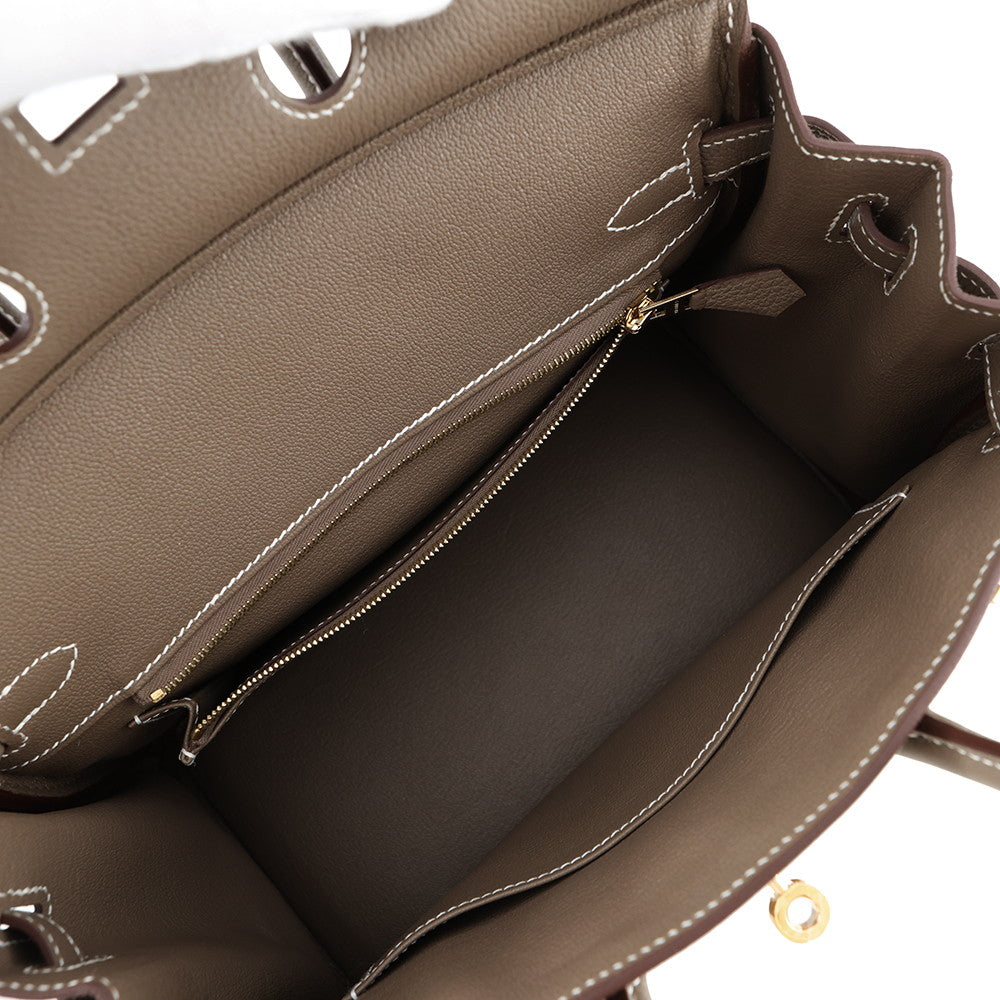 HERMES Birkin Etoupe Togo Leather Size 25