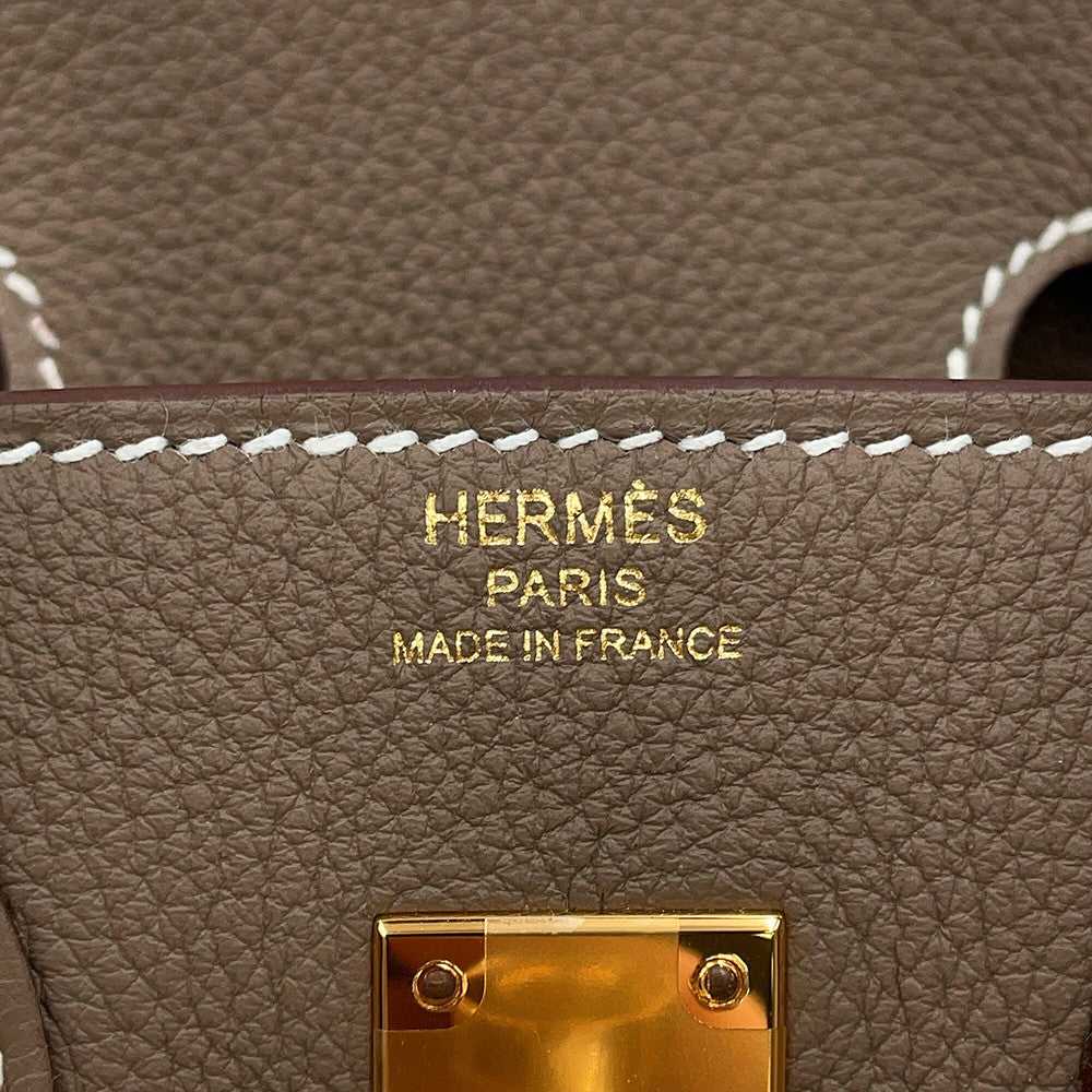HERMES Birkin Etoupe Togo Leather Size 25