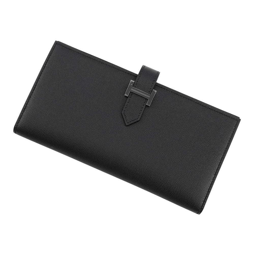 HERMES Beansufla Black Veau Madame