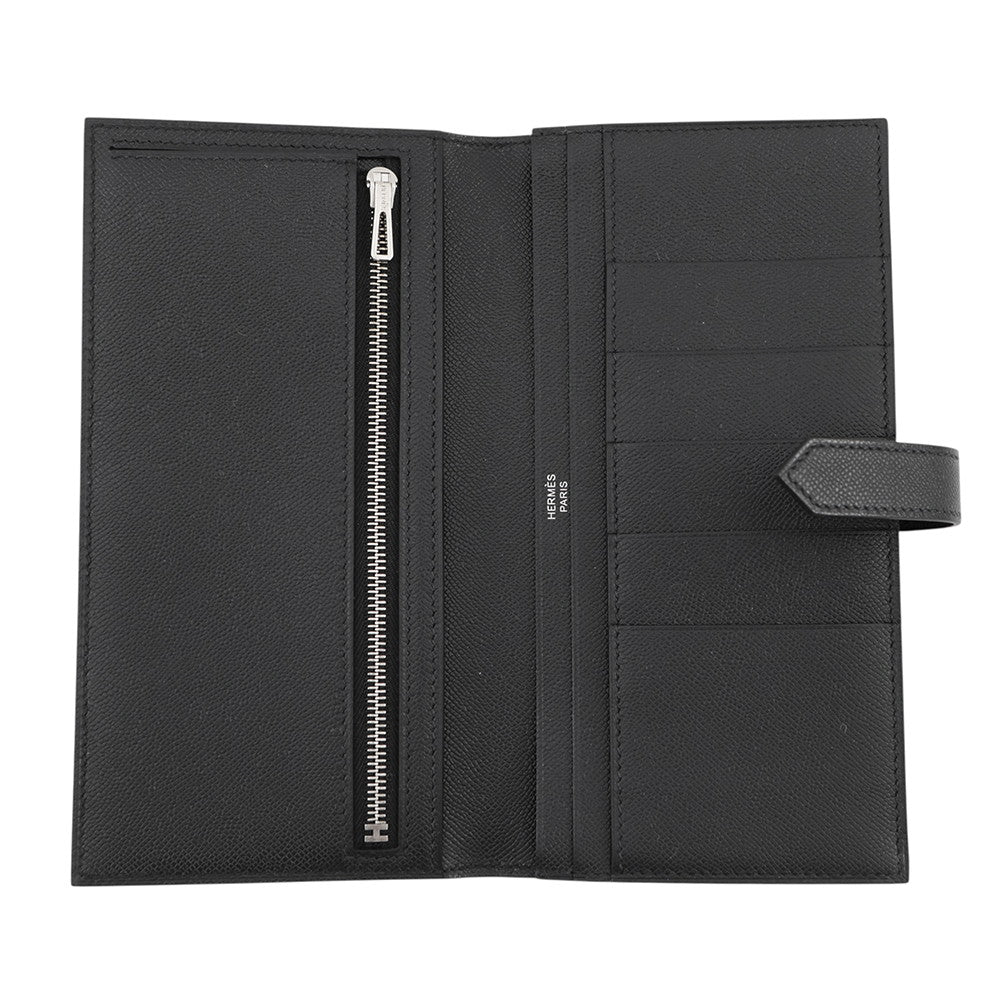 HERMES Beansufla Black Veau Madame