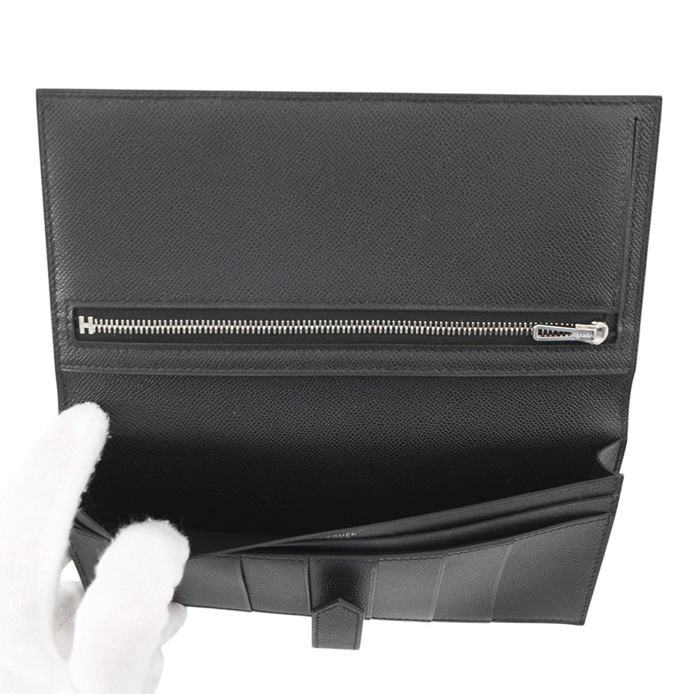 HERMES Beansufla Black Veau Madame
