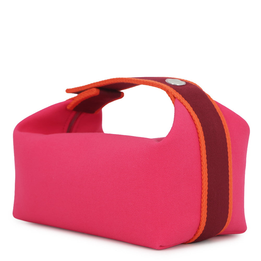 HERMES Brid a Black Hibiscus Canvas Size PM