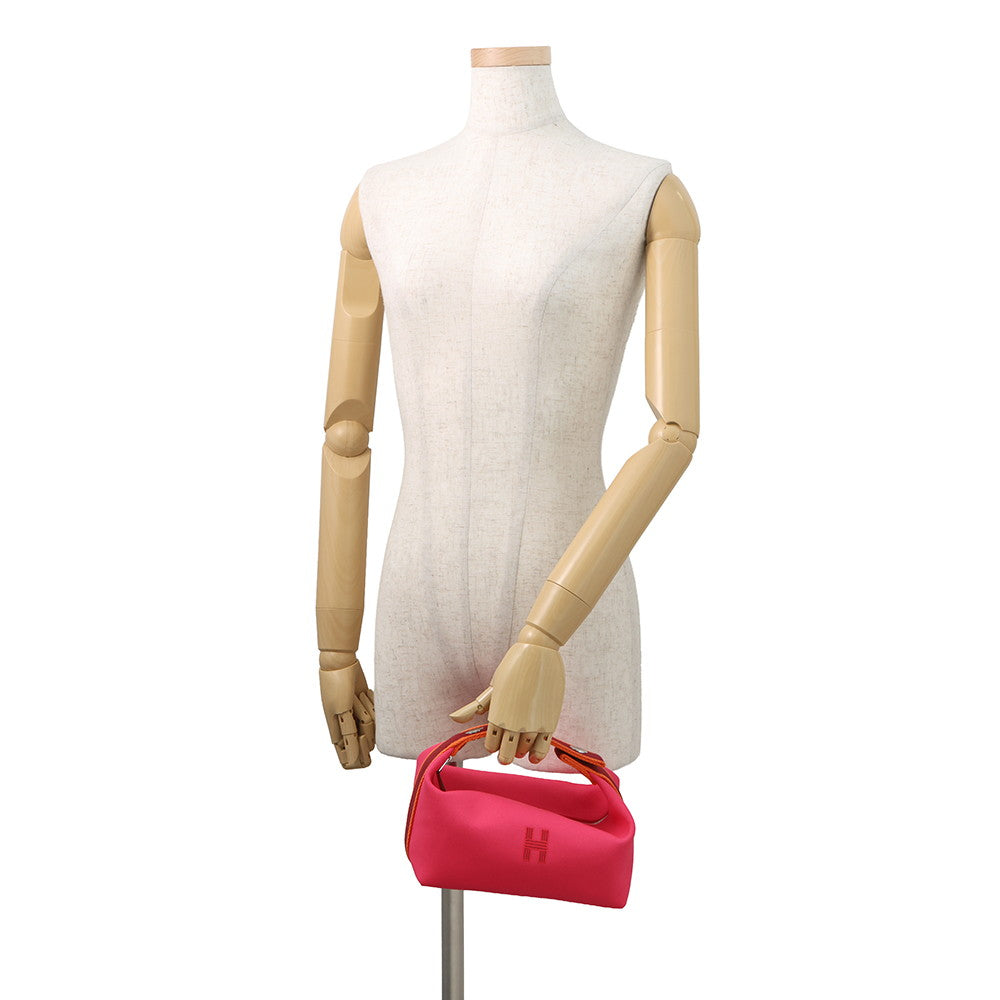 HERMES Brid a Black Hibiscus Canvas Size PM
