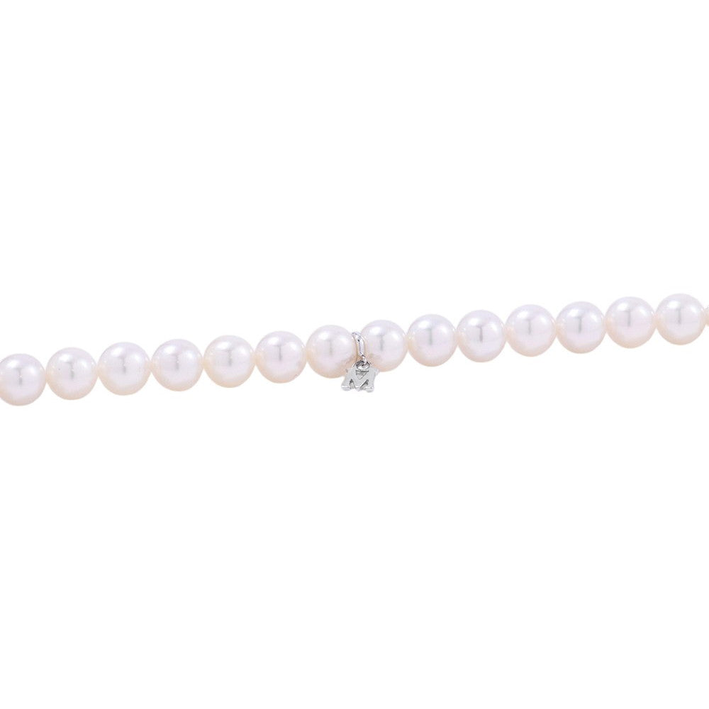 MIKIMOTO Etrenne Necklace and Earrings Set 18K White Gold
