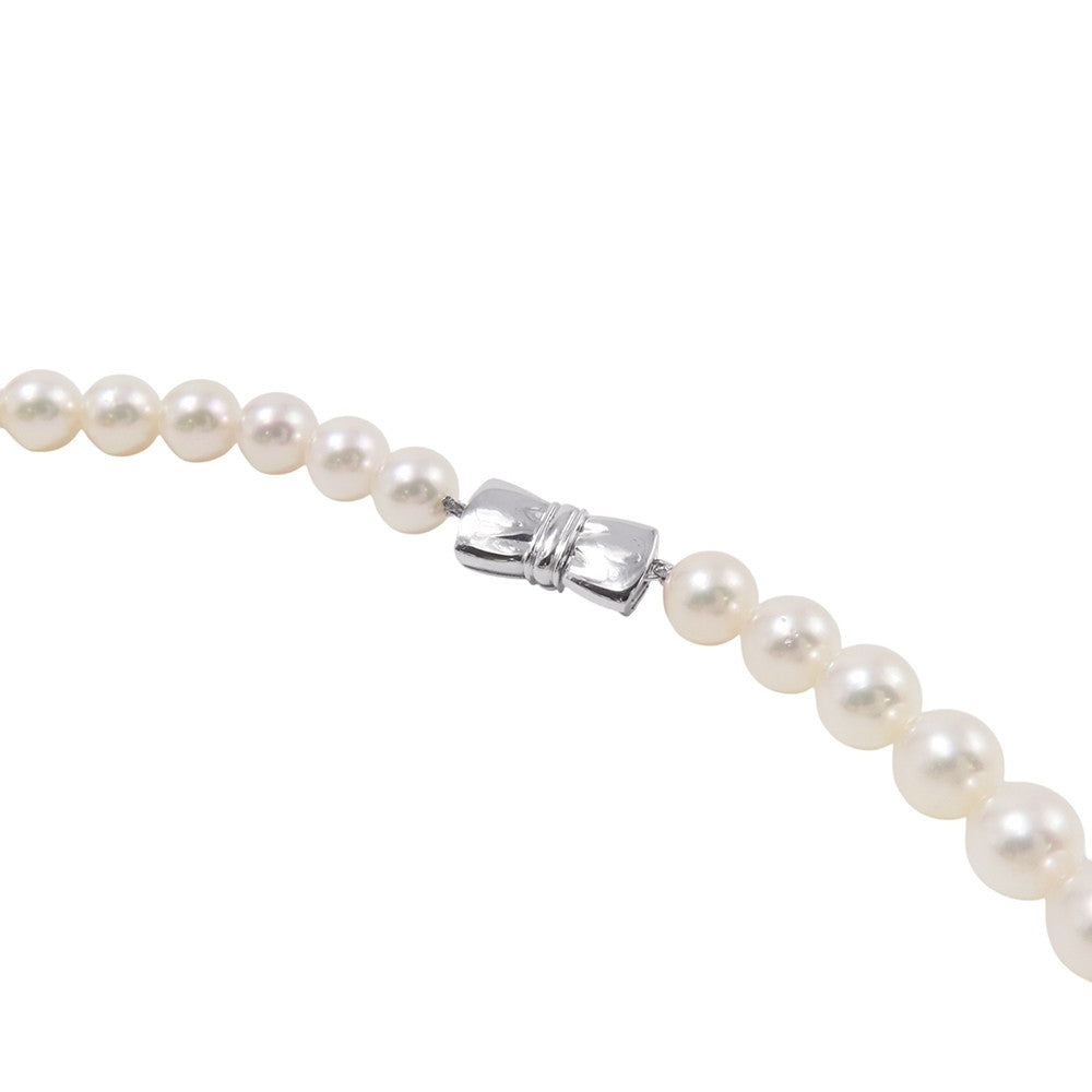 MIKIMOTO Etrenne Necklace and Earrings Set 18K White Gold