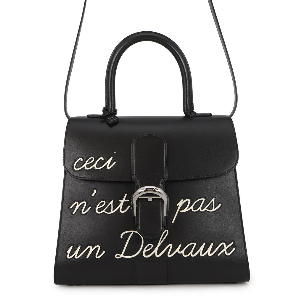 Delvaux Brillon Rumor BlackAA0376AAM099ZPV Box Calf Leather Size MM