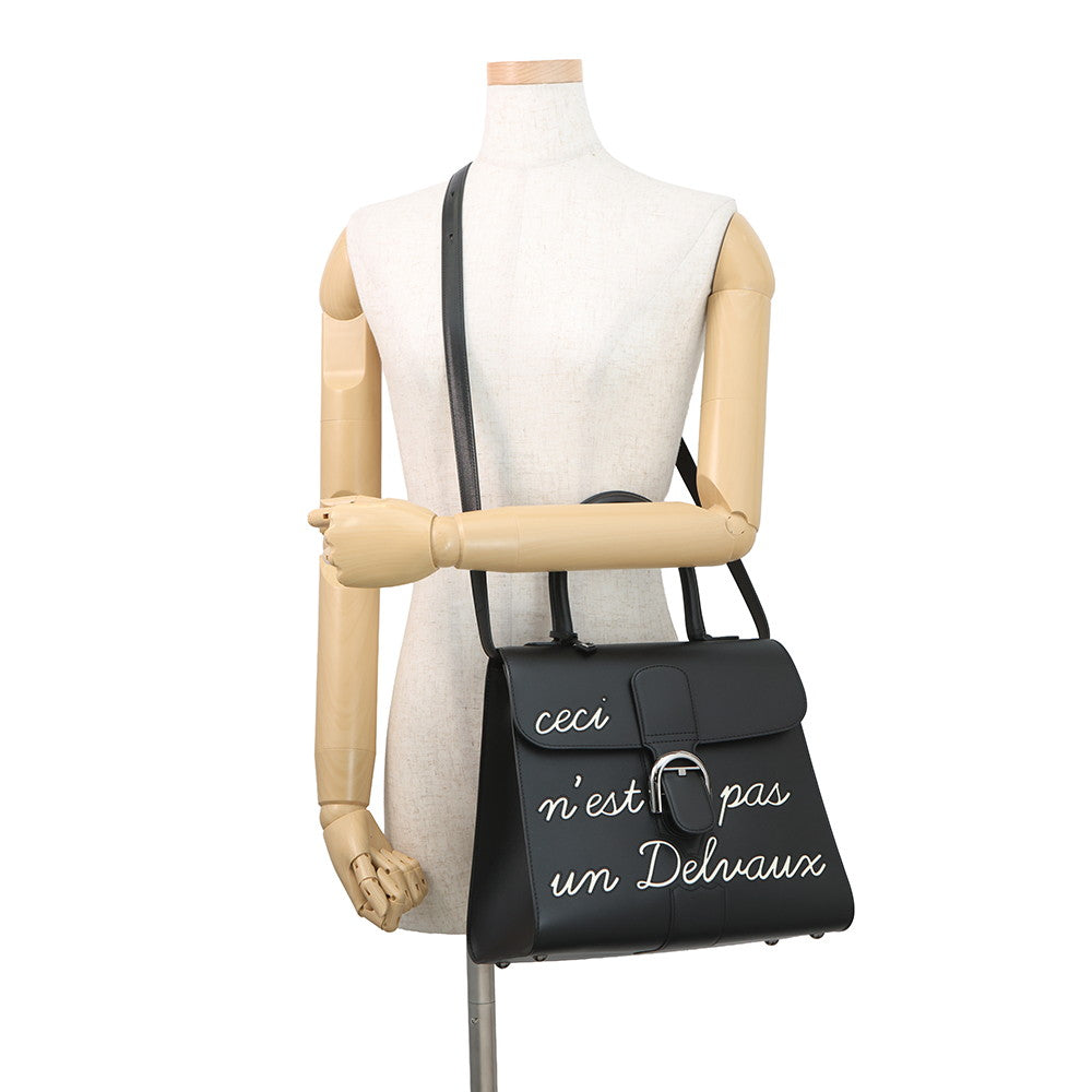 Delvaux Brillon Rumor BlackAA0376AAM099ZPV Box Calf Leather Size MM