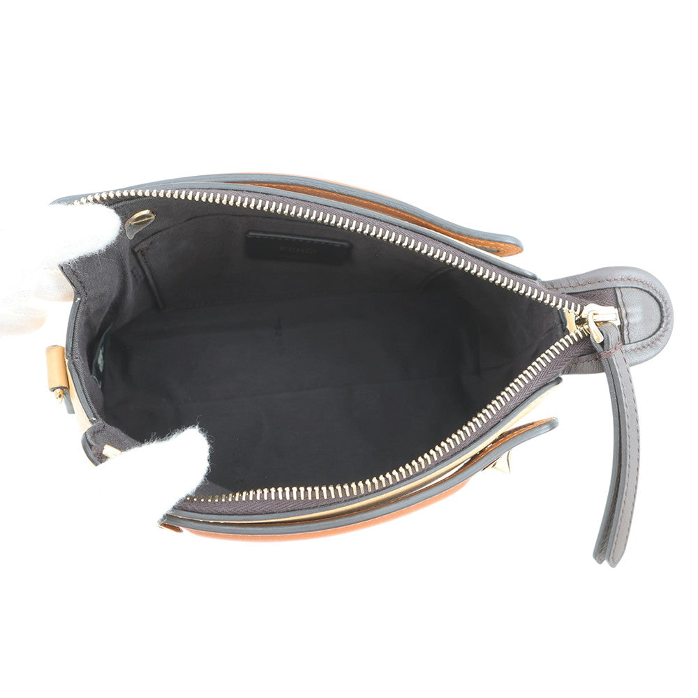 FENDI By the way Yellow/Brown8BL145 Leather Size Small