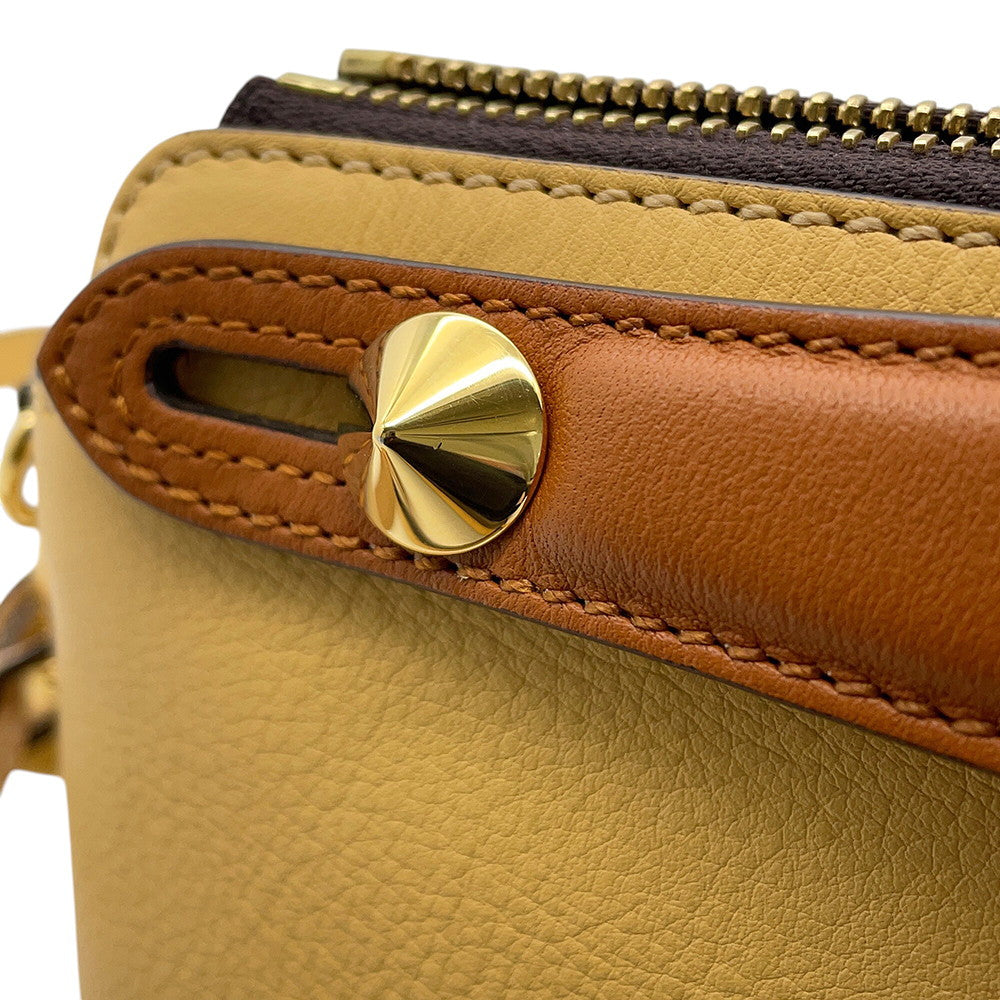 FENDI By the way Yellow/Brown8BL145 Leather Size Small