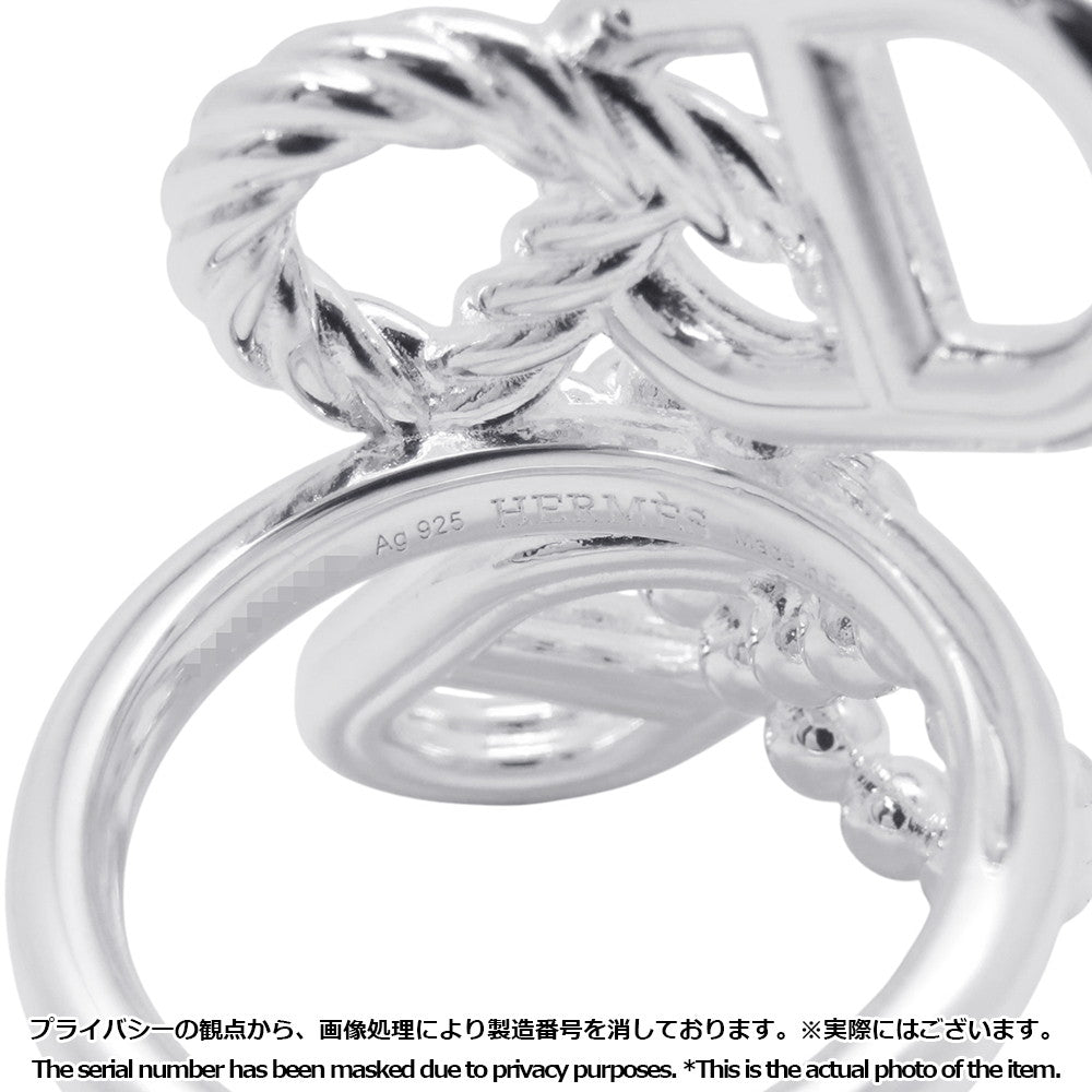 HERMES Chaine d'Ancre Area 2 Multilink Ring Size 54/#14H126631B SV925