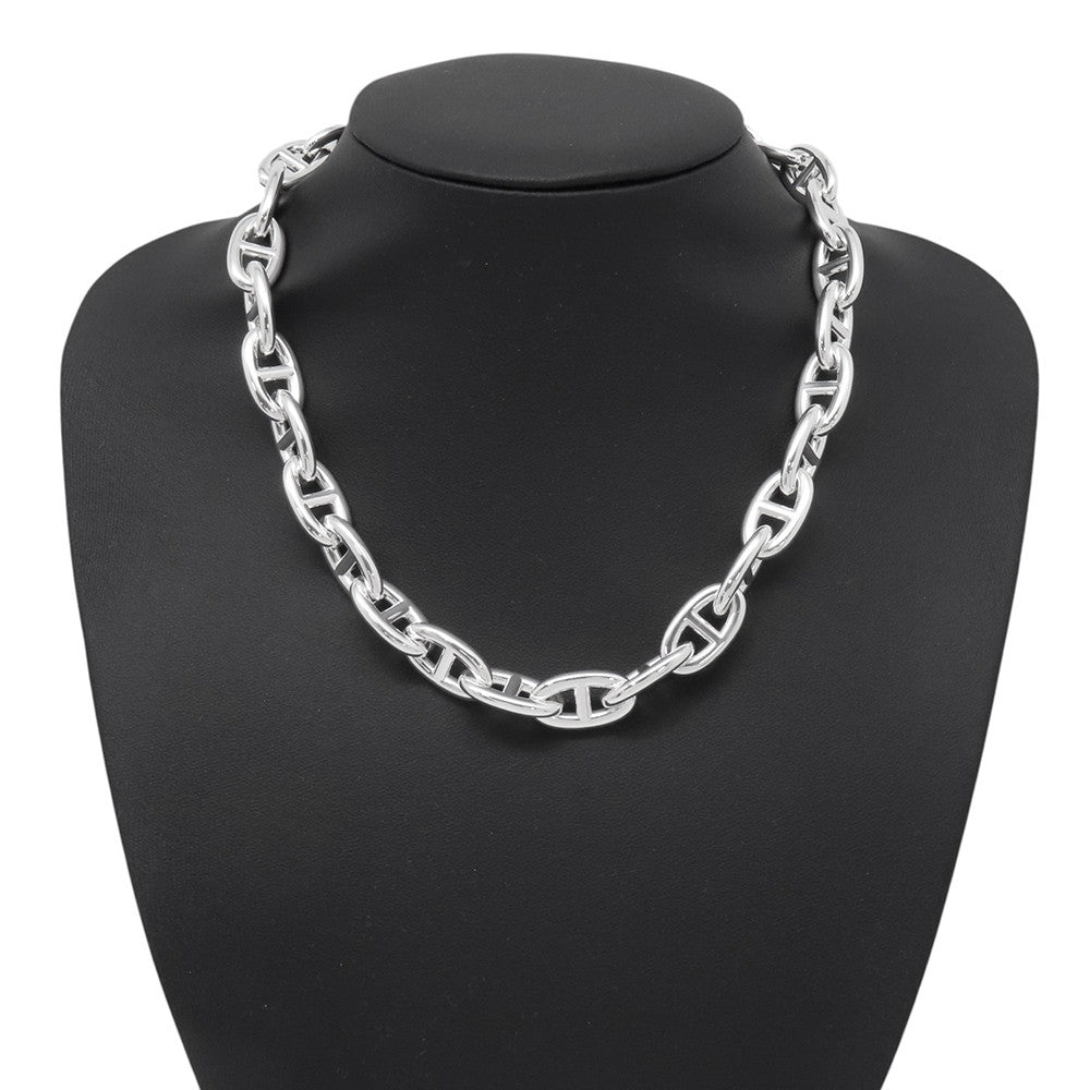 HERMES Chaine d'Ancre Necklace 29 frames Size GM SV925