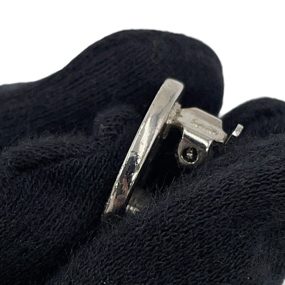 CHANEL CC Logo Earring Black Metal