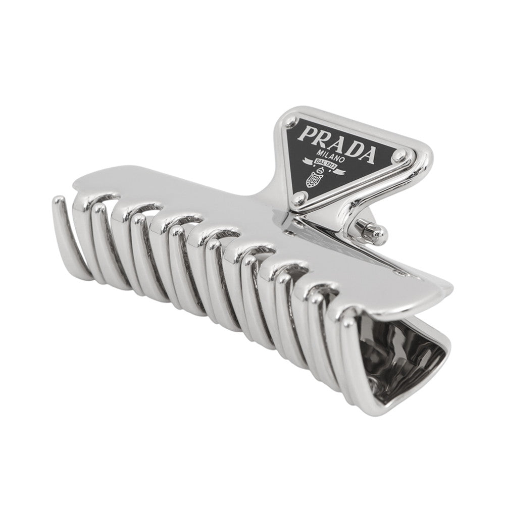 PRADA Metal Hair Clip Steel Gray1IF103_2BA6_F0276 Aluminium Enamel