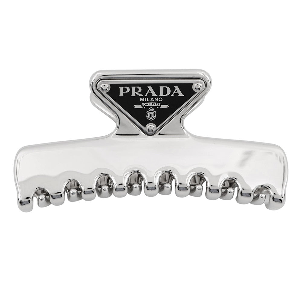 PRADA Metal Hair Clip Steel Gray1IF103_2BA6_F0276 Aluminium Enamel