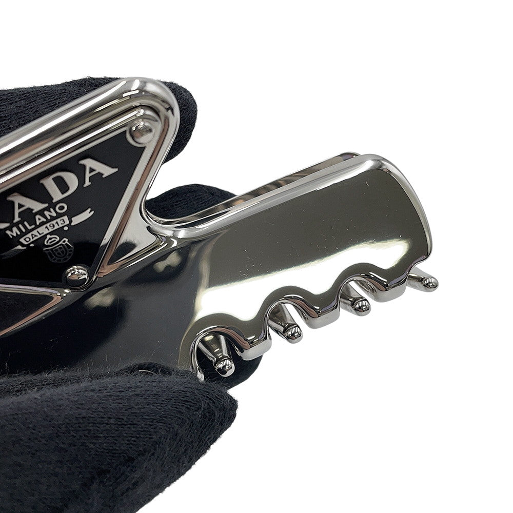 PRADA Metal Hair Clip Steel Gray1IF103_2BA6_F0276 Aluminium Enamel