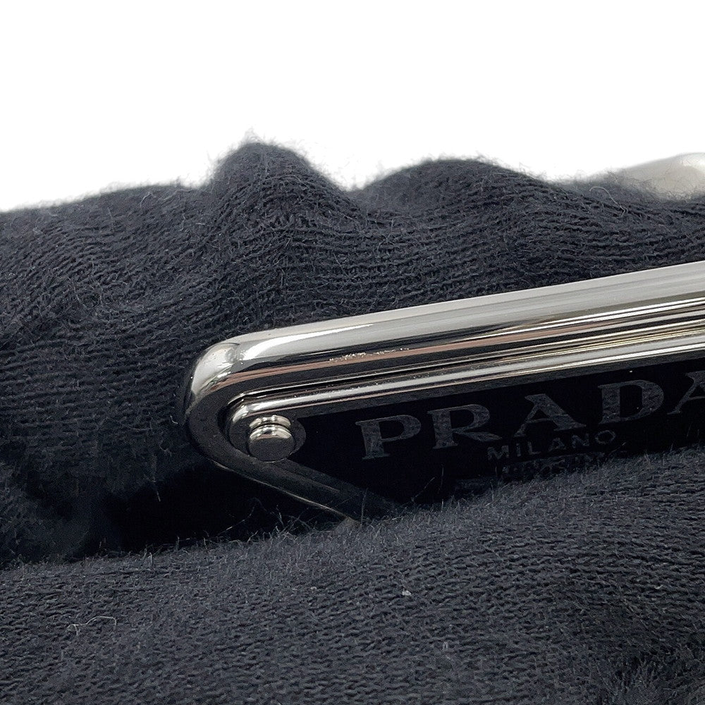 PRADA Metal Hair Clip Steel Gray1IF103_2BA6_F0276 Aluminium Enamel