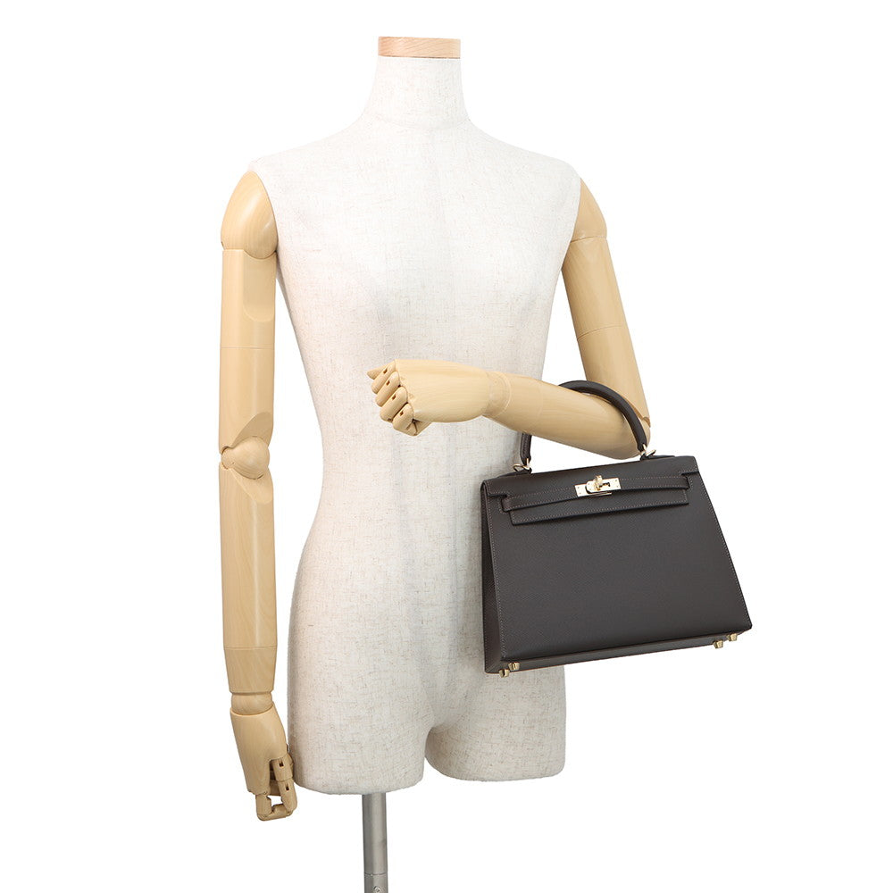 HERMES Kelly Sellier Be Blanc Epsom Size 25