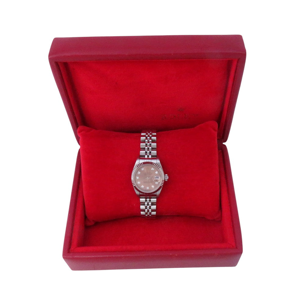 ROLEX Datejust W24mm Stainless Steel K18WG Pink Dial69174G