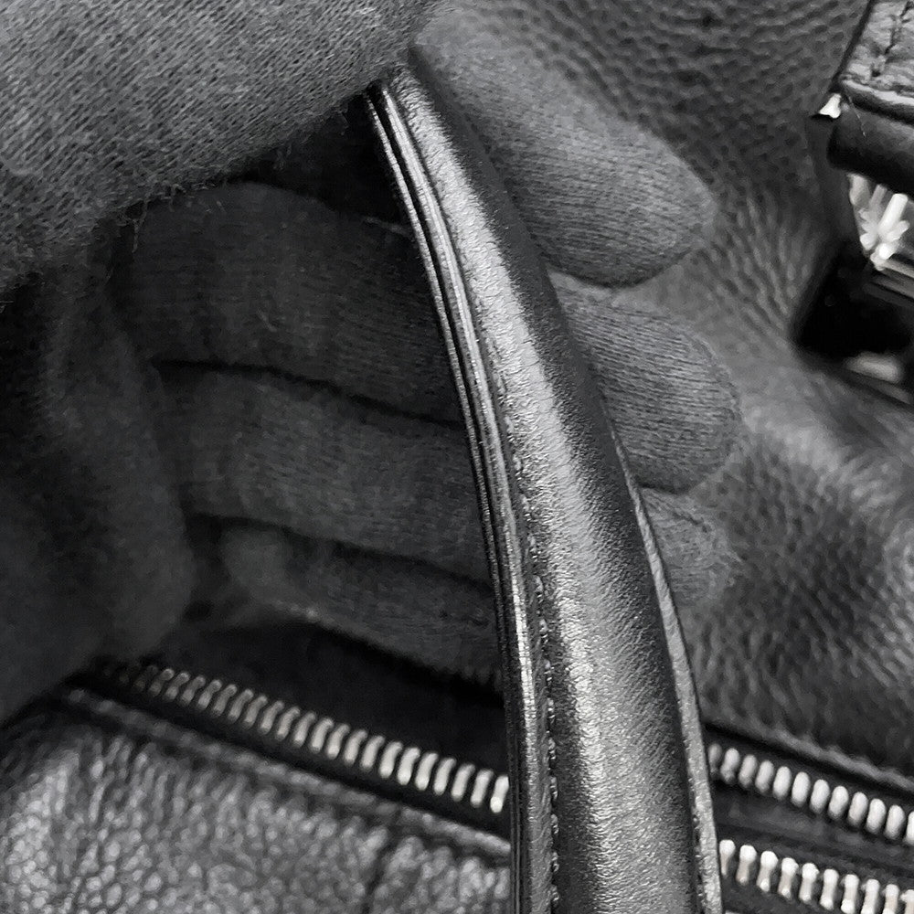 CHANEL Chocolate Bar Handbag BlackA20182 Leather
