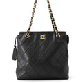 CHANEL Matelasse ChainTote Bag Black Caviar Leather