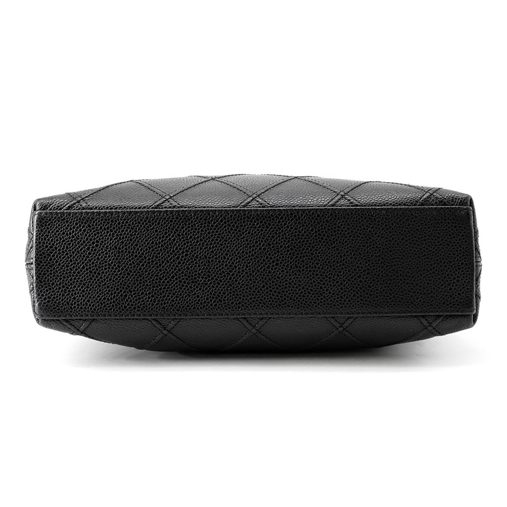 CHANEL Matelasse ChainTote Bag Black Caviar Leather