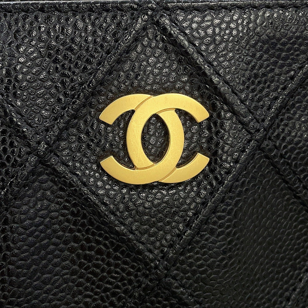 CHANEL Matelasse ChainTote Bag Black Caviar Leather