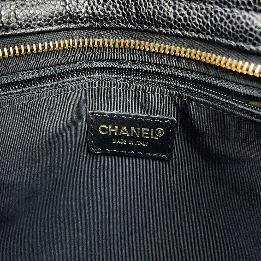 CHANEL Matelasse ChainTote Bag Black Caviar Leather
