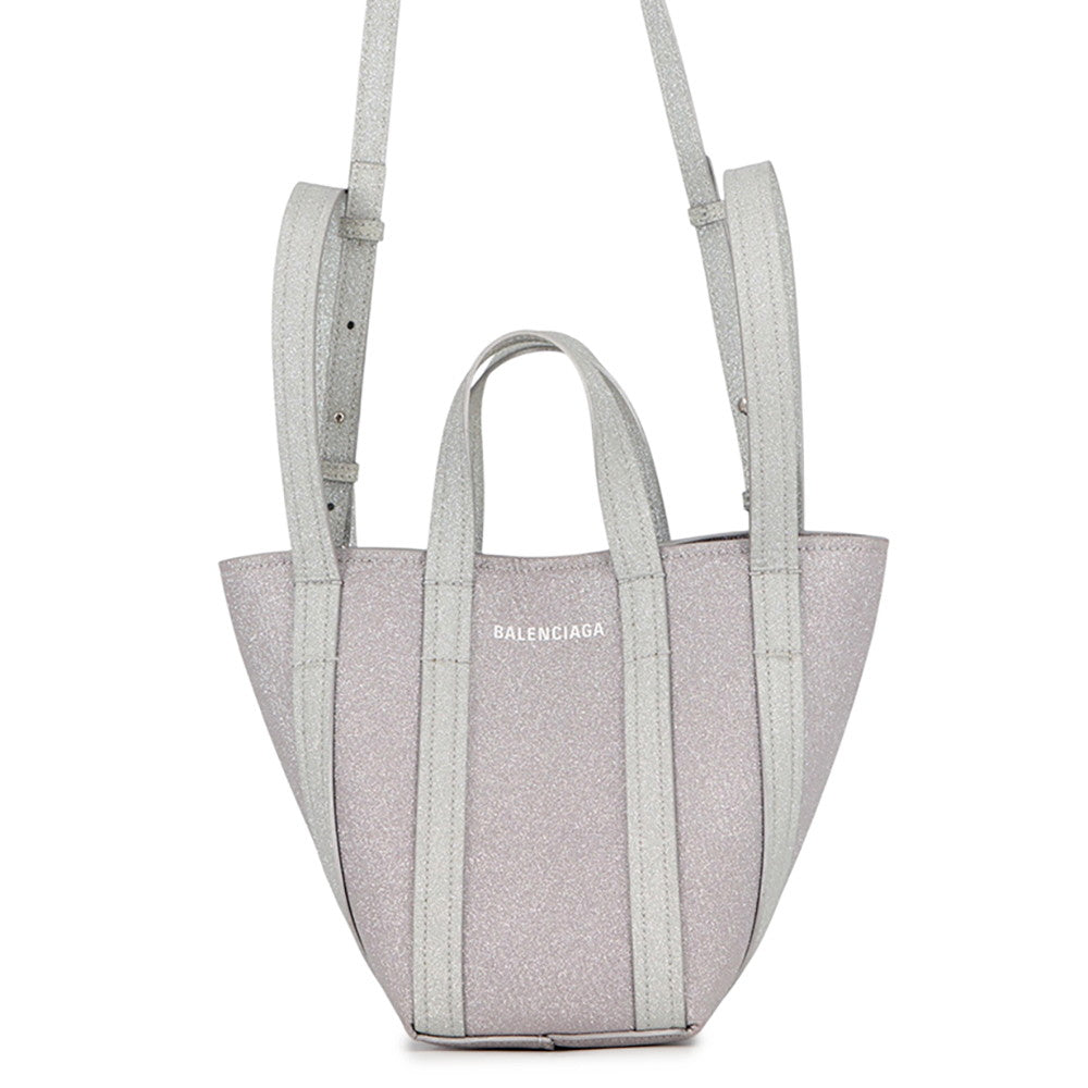 BALENCIAGA Everyday North South Silver/Pink672793 Leather Size XS