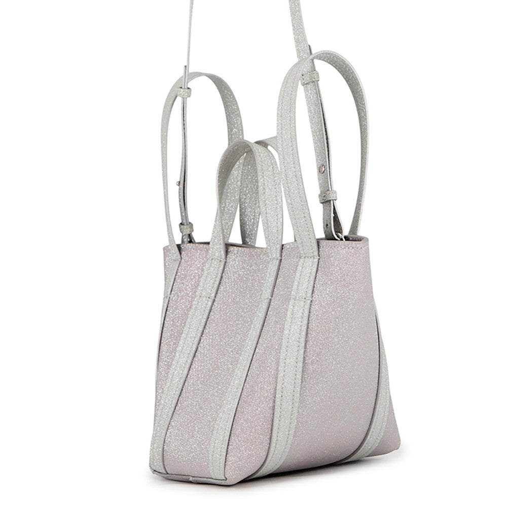 BALENCIAGA Everyday North South Silver/Pink672793 Leather Size XS