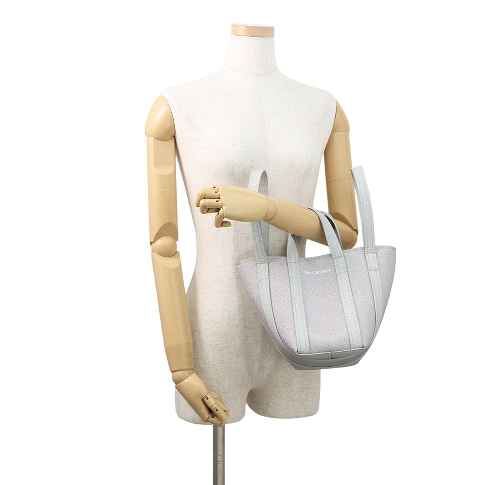 BALENCIAGA Everyday North South Silver/Pink672793 Leather Size XS