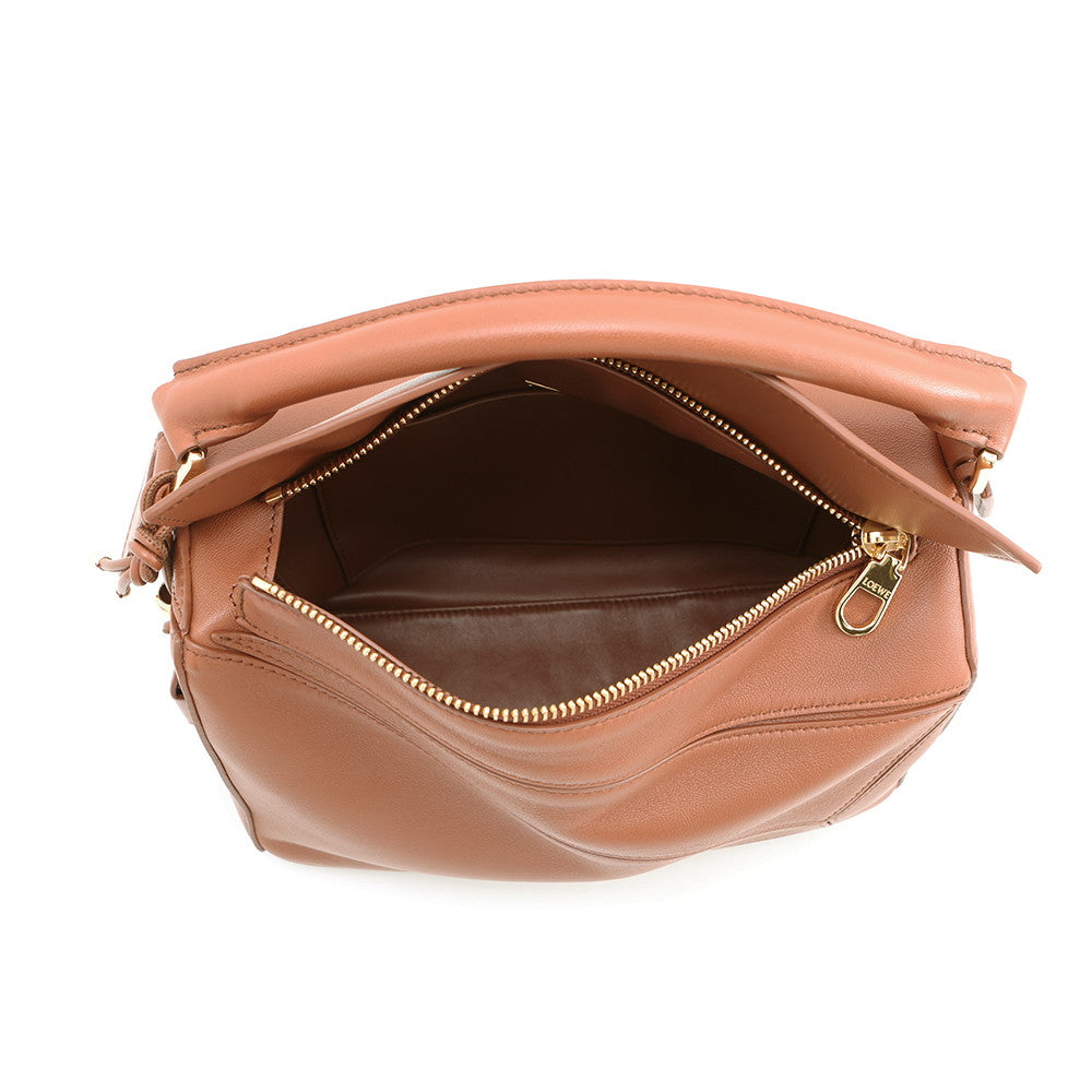 LOEWE Feather Light Puzzle Bag pecanA510PLSX01 Feather Light Napalm Size Small