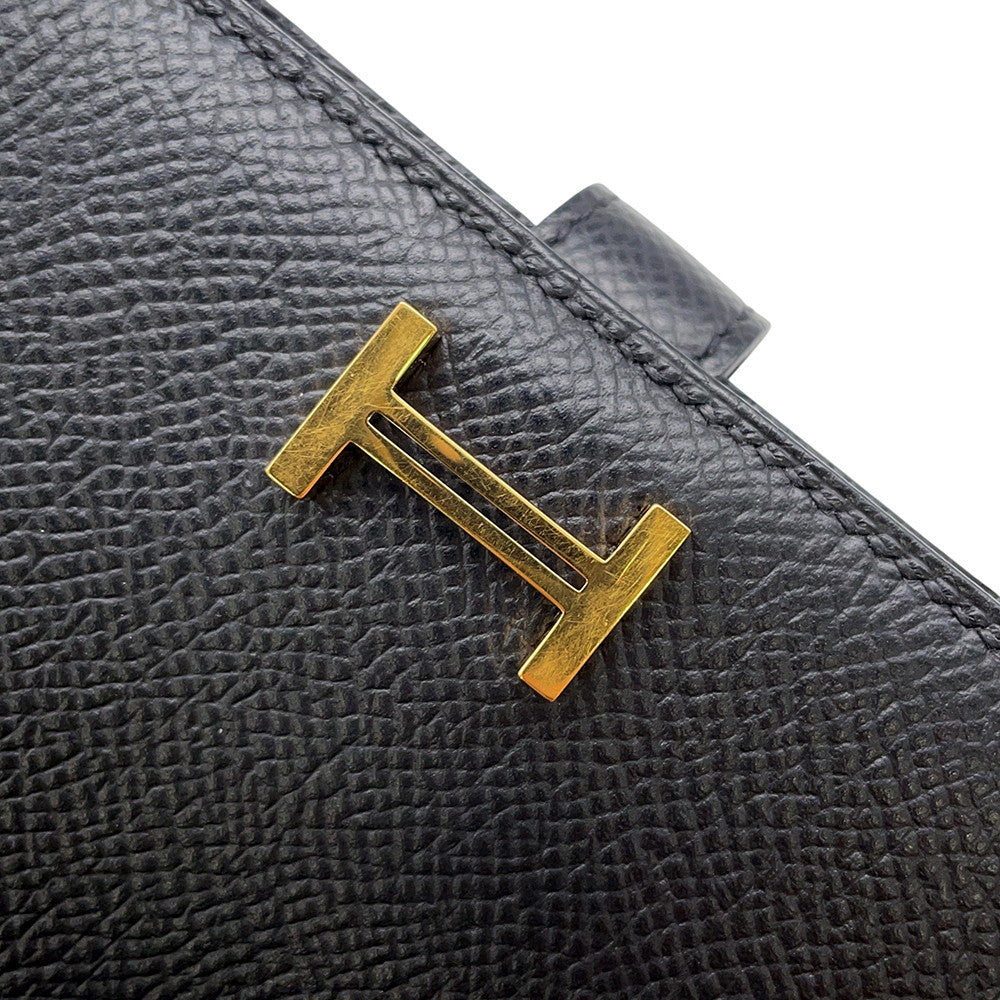 HERMES Beansufla Black Epsom