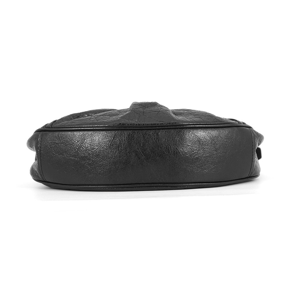 BALENCIAGA Le Cagoule Shoulder Bag Black671309 Leather Size XS