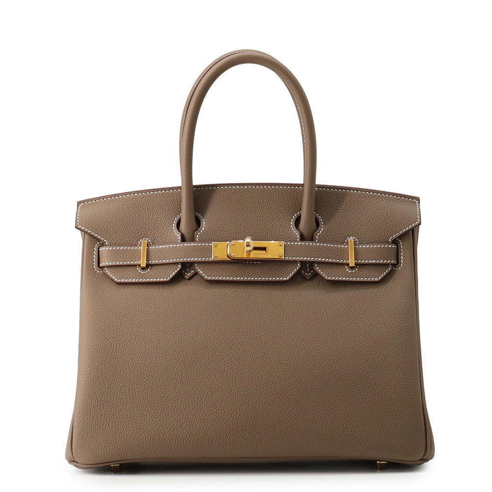 HERMES Birkin Etoupe Togo Leather Size 30