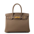 HERMES Birkin Etoupe Togo Leather Size 30