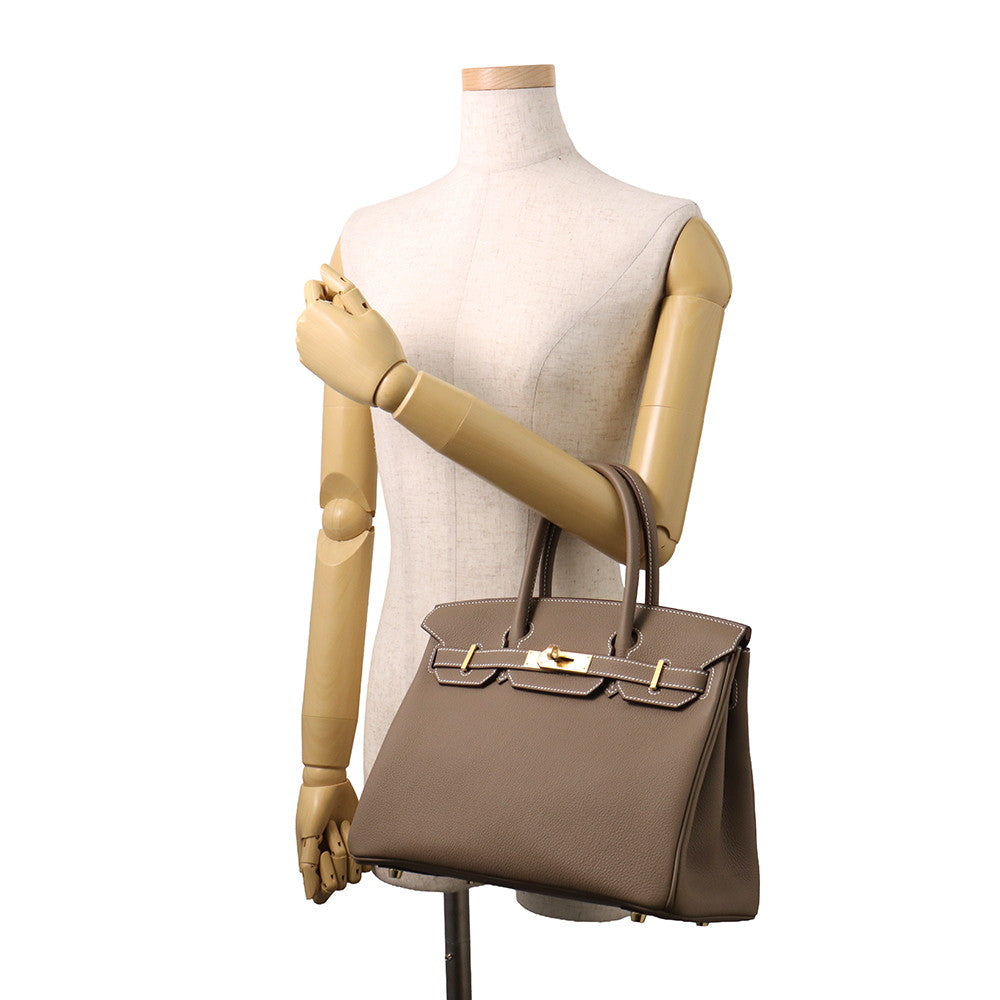 HERMES Birkin Etoupe Togo Leather Size 30
