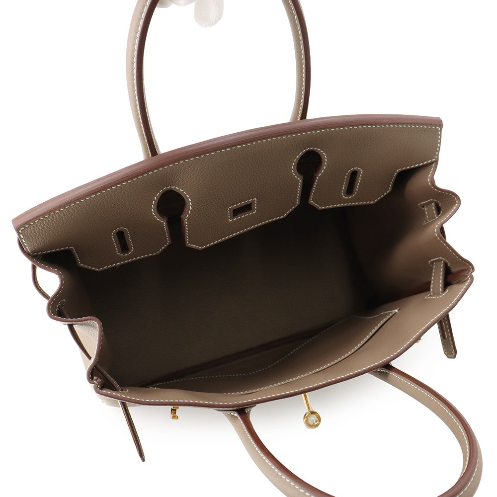 HERMES Birkin Etoupe Togo Leather Size 30