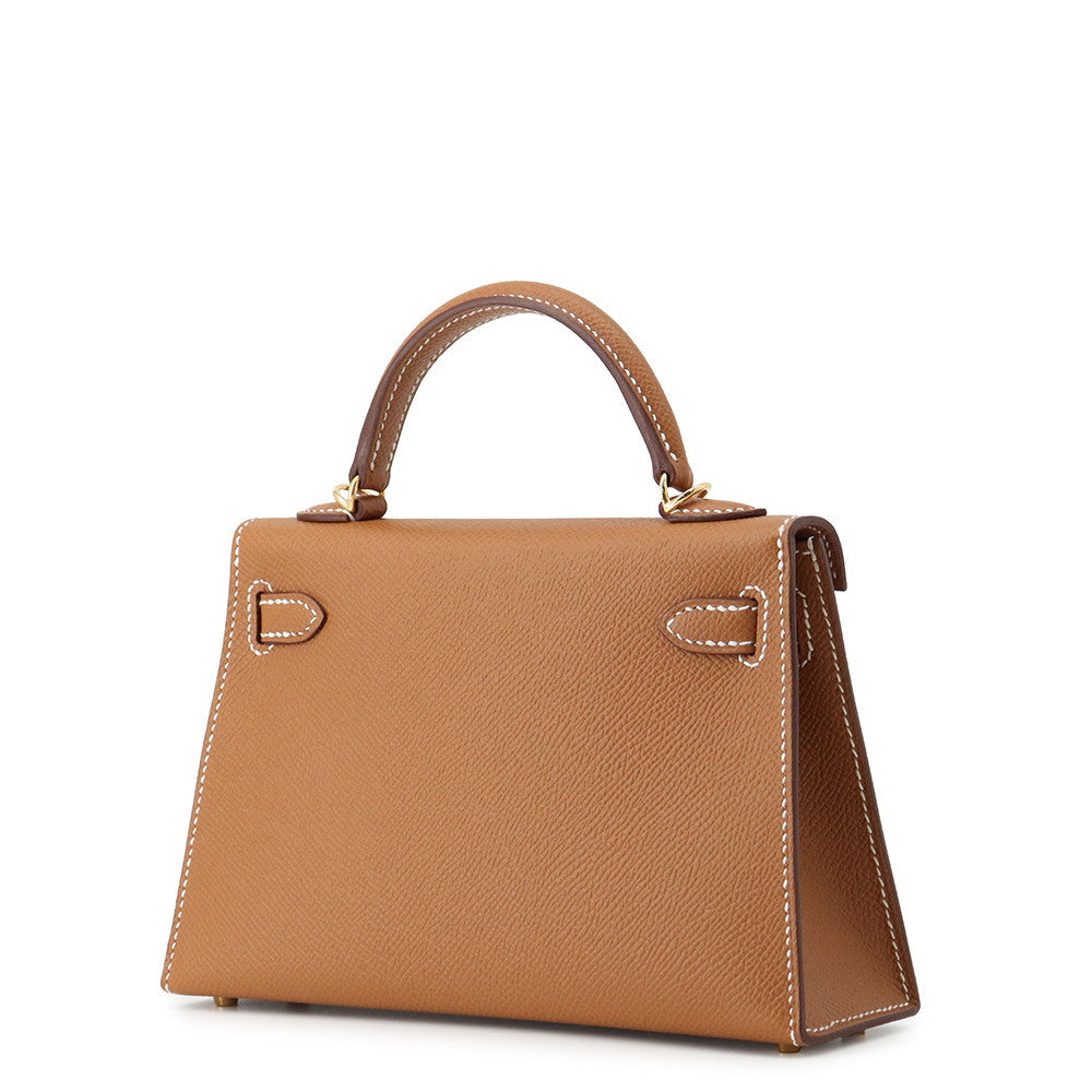 HERMES Mini Kelly 2 Gold Epsom