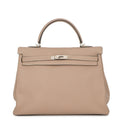 HERMES Kelly Retourne Argile Togo Leather Size 35