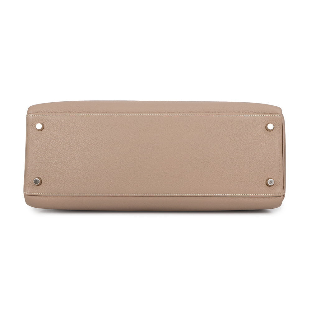 HERMES Kelly Retourne Argile Togo Leather Size 35