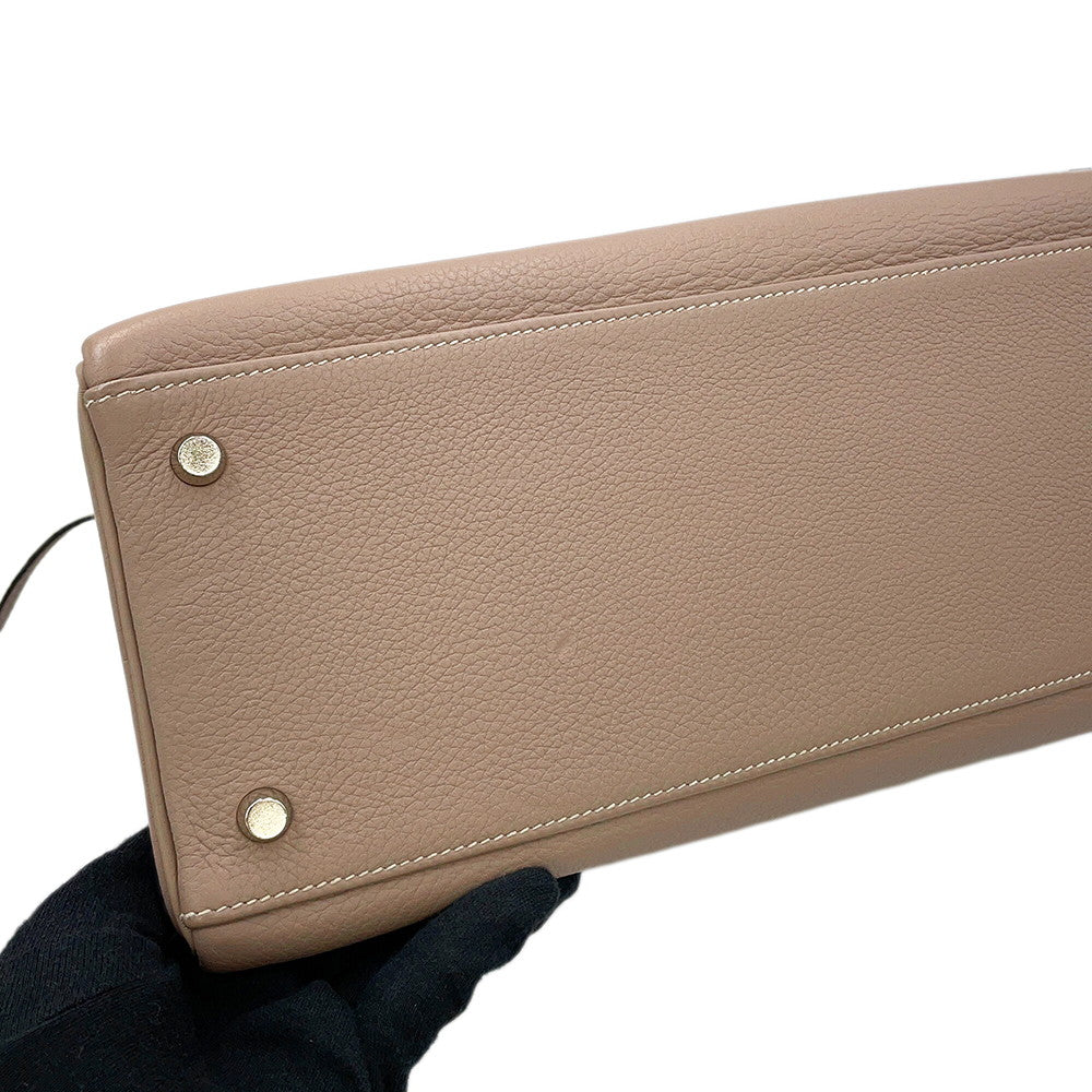 HERMES Kelly Retourne Argile Togo Leather Size 35