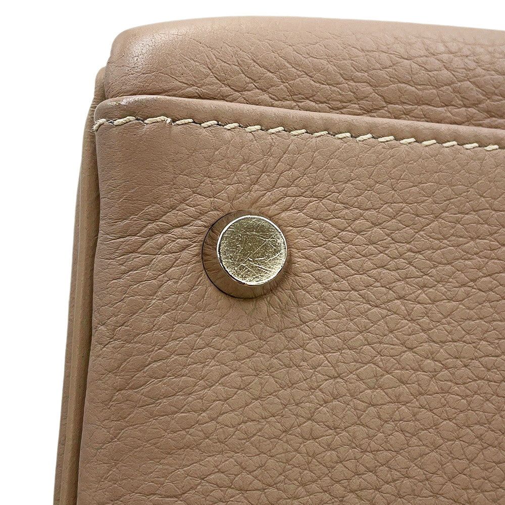 HERMES Kelly Retourne Argile Togo Leather Size 35