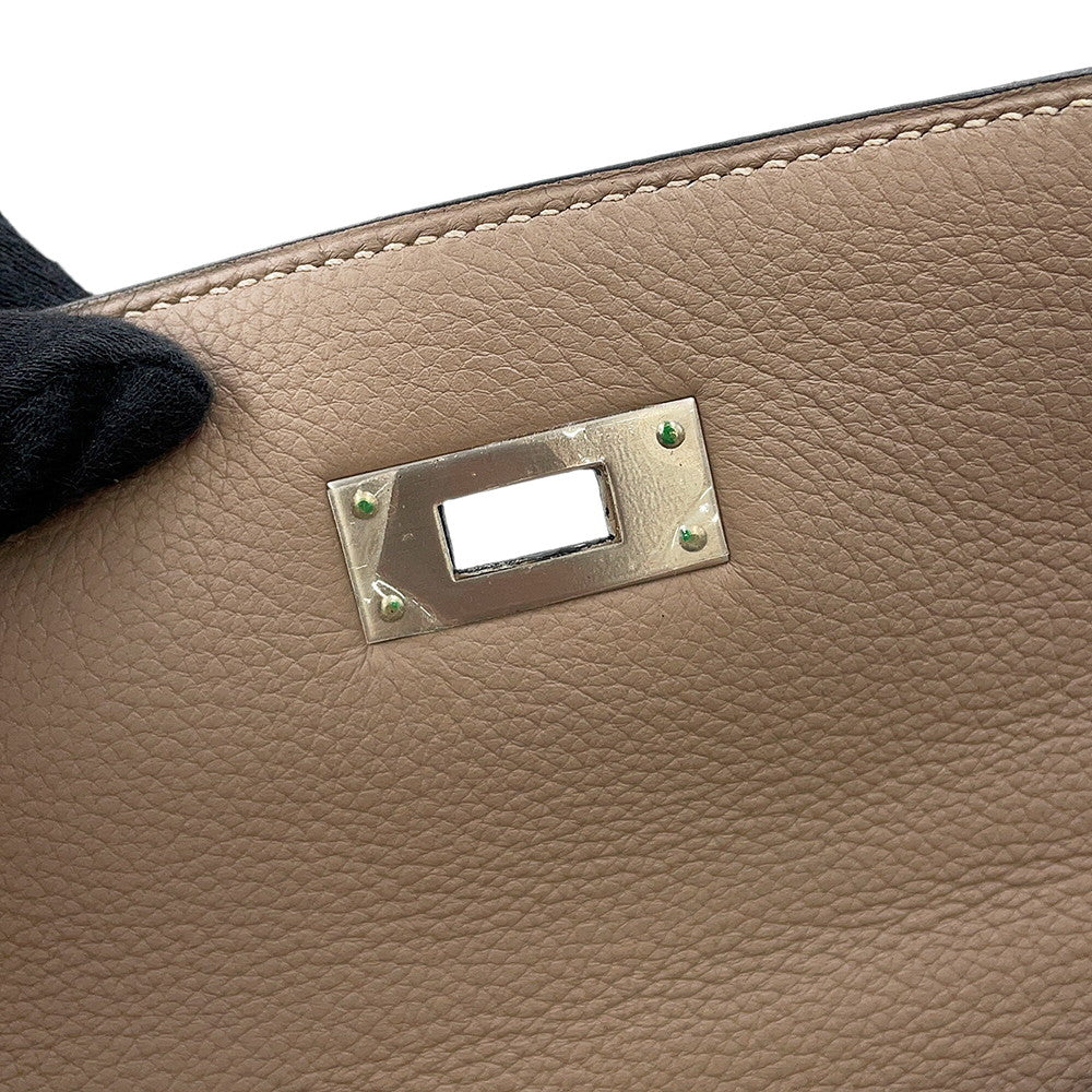 HERMES Kelly Retourne Argile Togo Leather Size 35