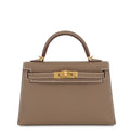 HERMES Mini Kelly 2 Etoupe Epsom