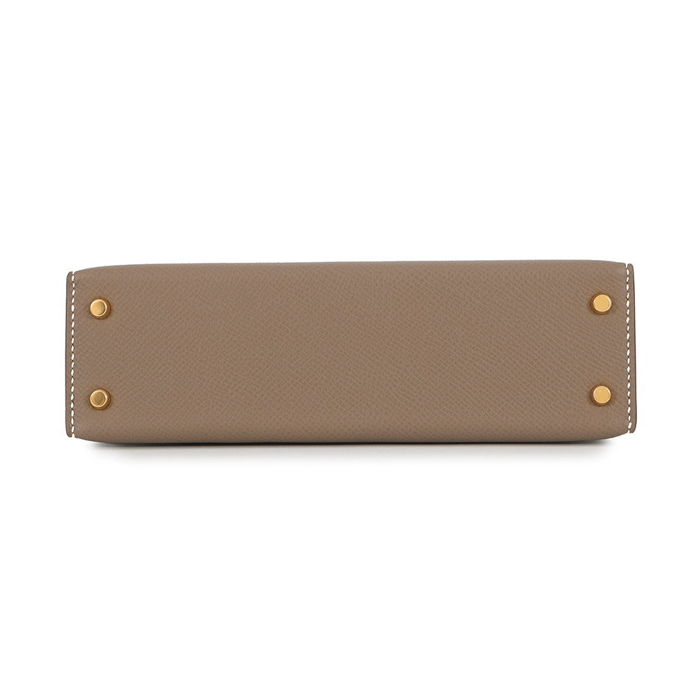 HERMES Mini Kelly 2 Etoupe Epsom