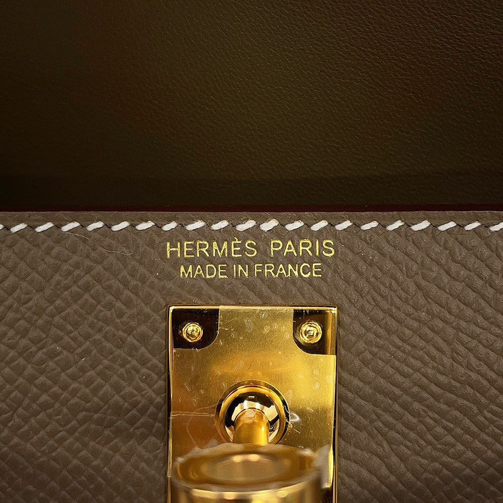 HERMES Mini Kelly 2 Etoupe Epsom